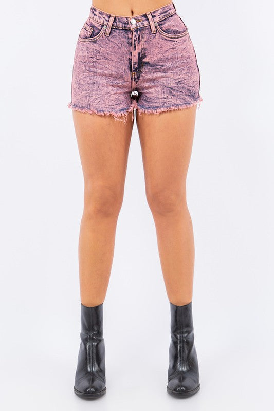 Denim Short in Mineral Pink